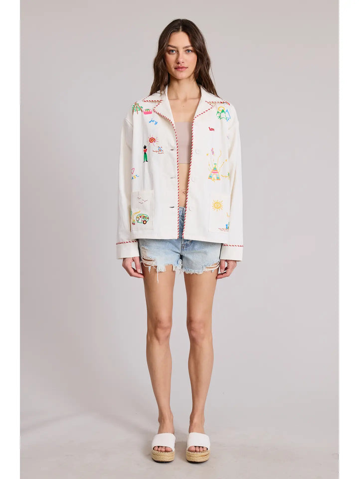 Joshua Embroidered Lightweight Jacket