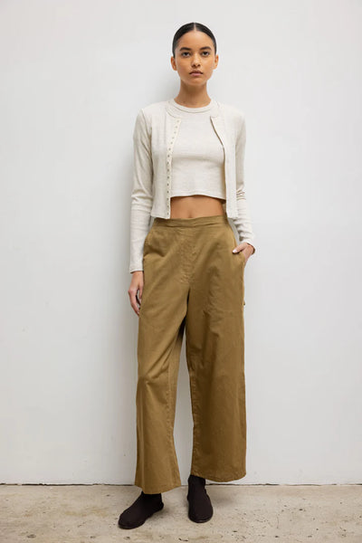 Yoko Crop Painter Pant - Olive