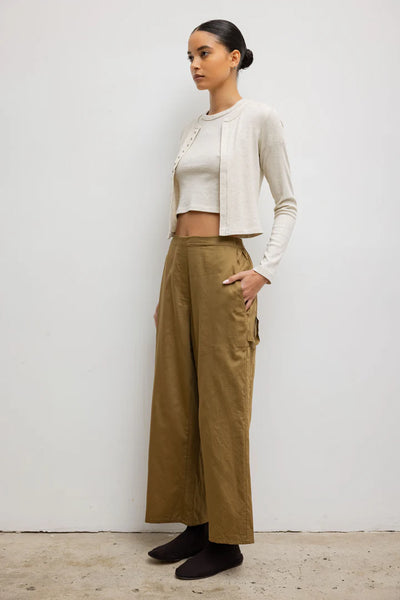 Yoko Crop Painter Pant - Olive