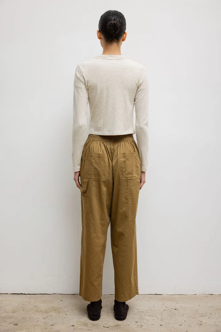 Yoko Crop Painter Pant - Olive