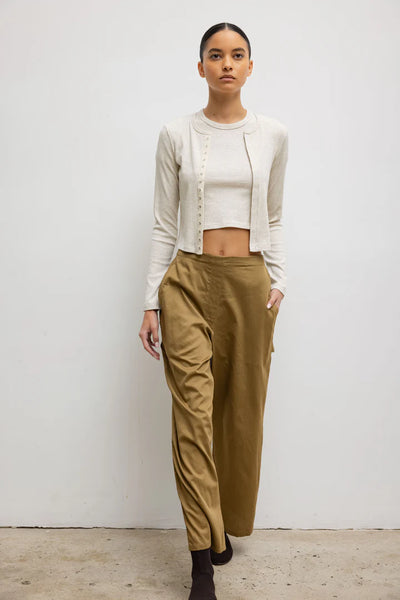 Yoko Crop Painter Pant - Olive