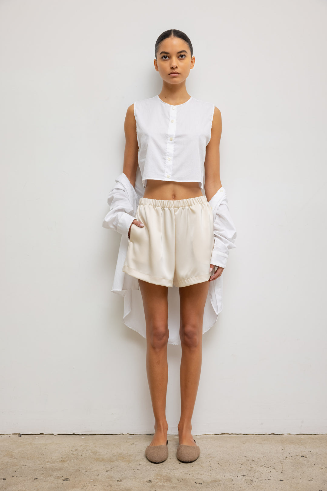 Barb Boxer Short - Creme