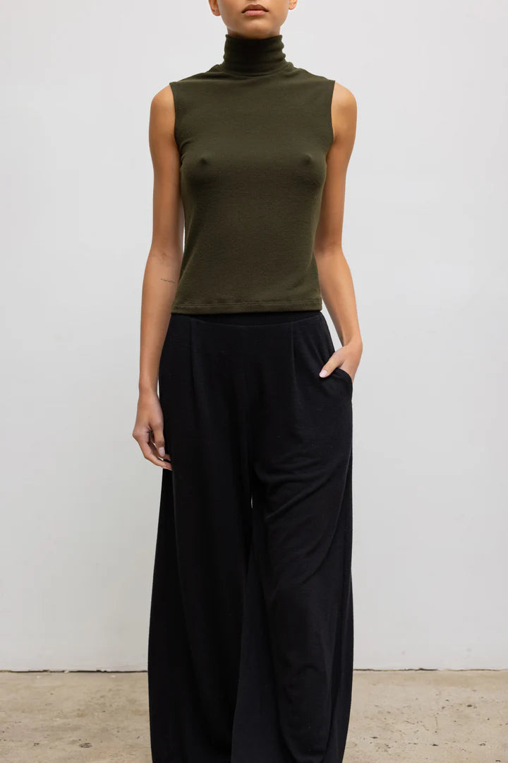 Lauren Pleated Pocket Pant - Black