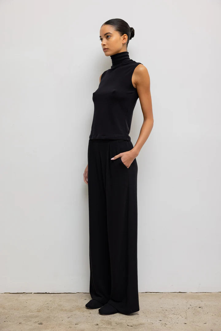 Lauren Sleeveless Turtleneck - Black