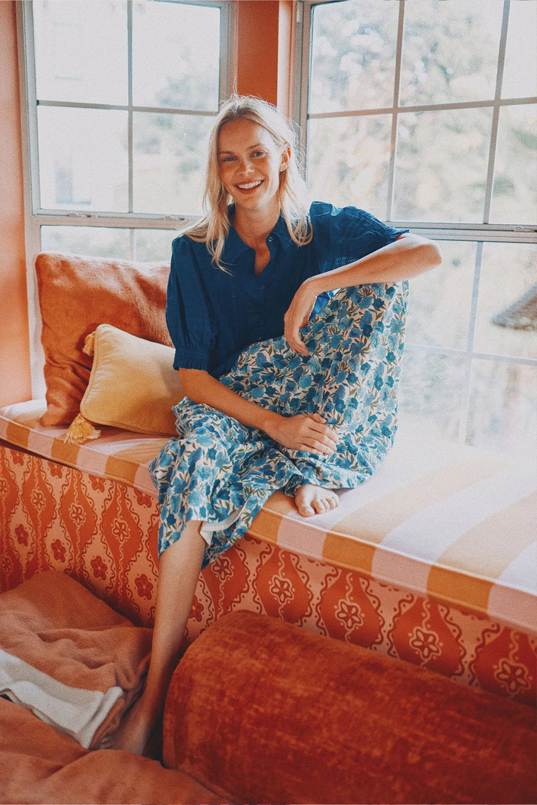 Jess Blouse - Laguna Navy