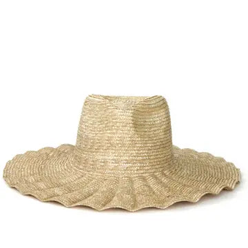 Wavy Wide Brim Straw Hat