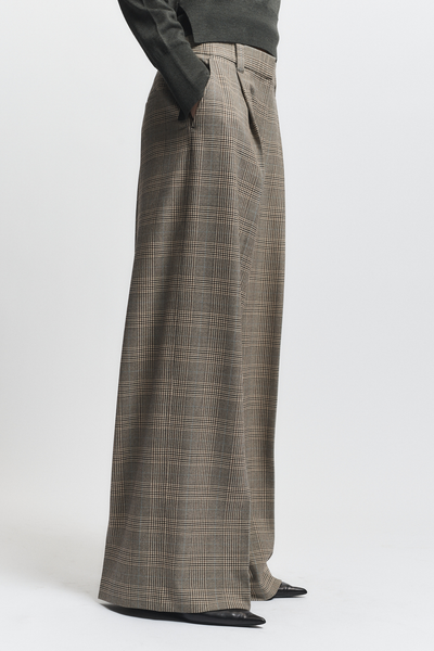Everett Mid-waisted Trouser - Balmoral Plaid