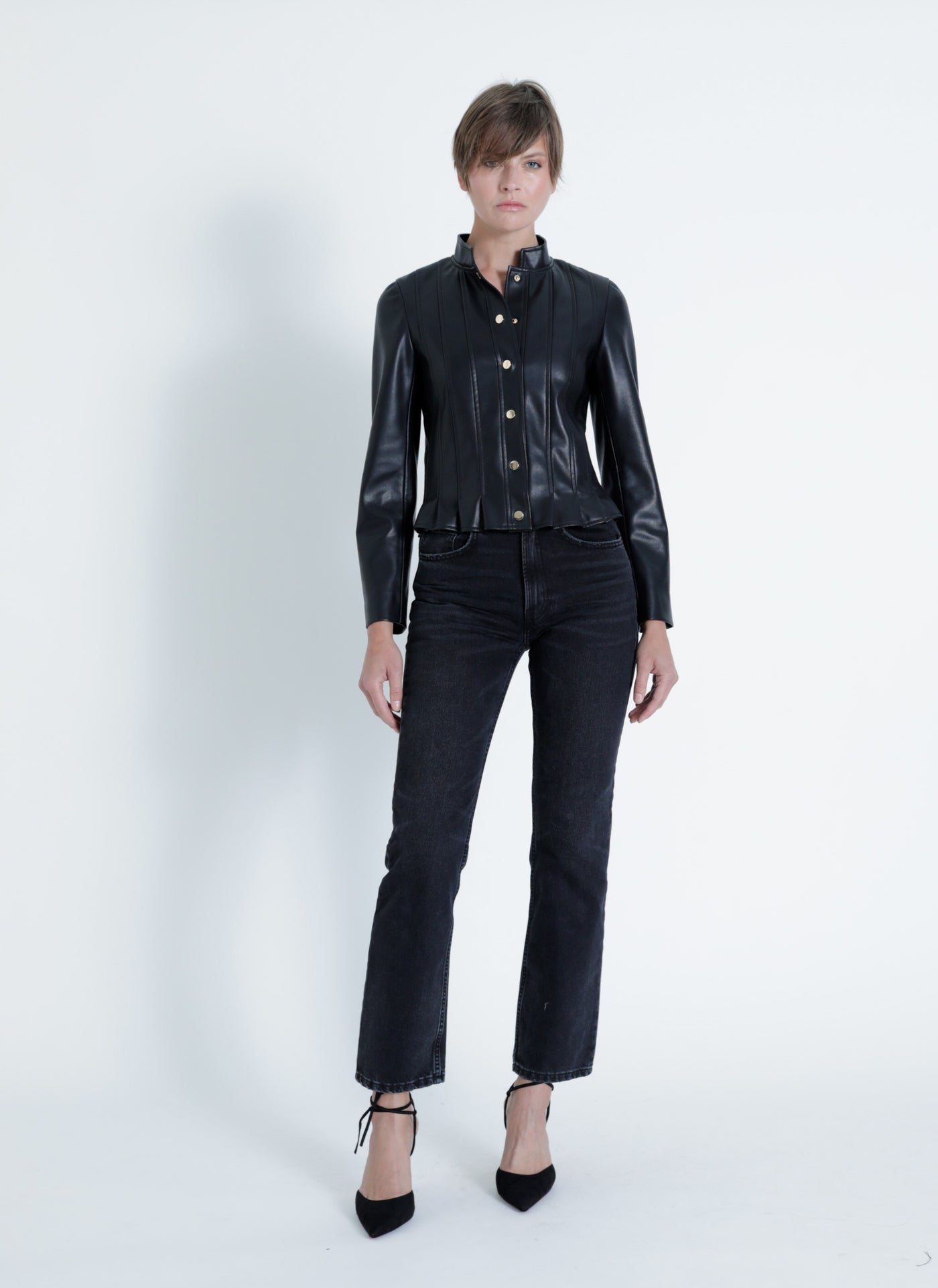 Scarlett Vegan Leather Jacket - Black