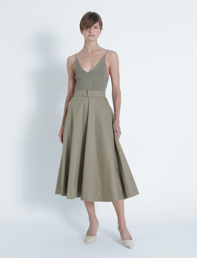 Maria Knit Maxi Dress - Khaki