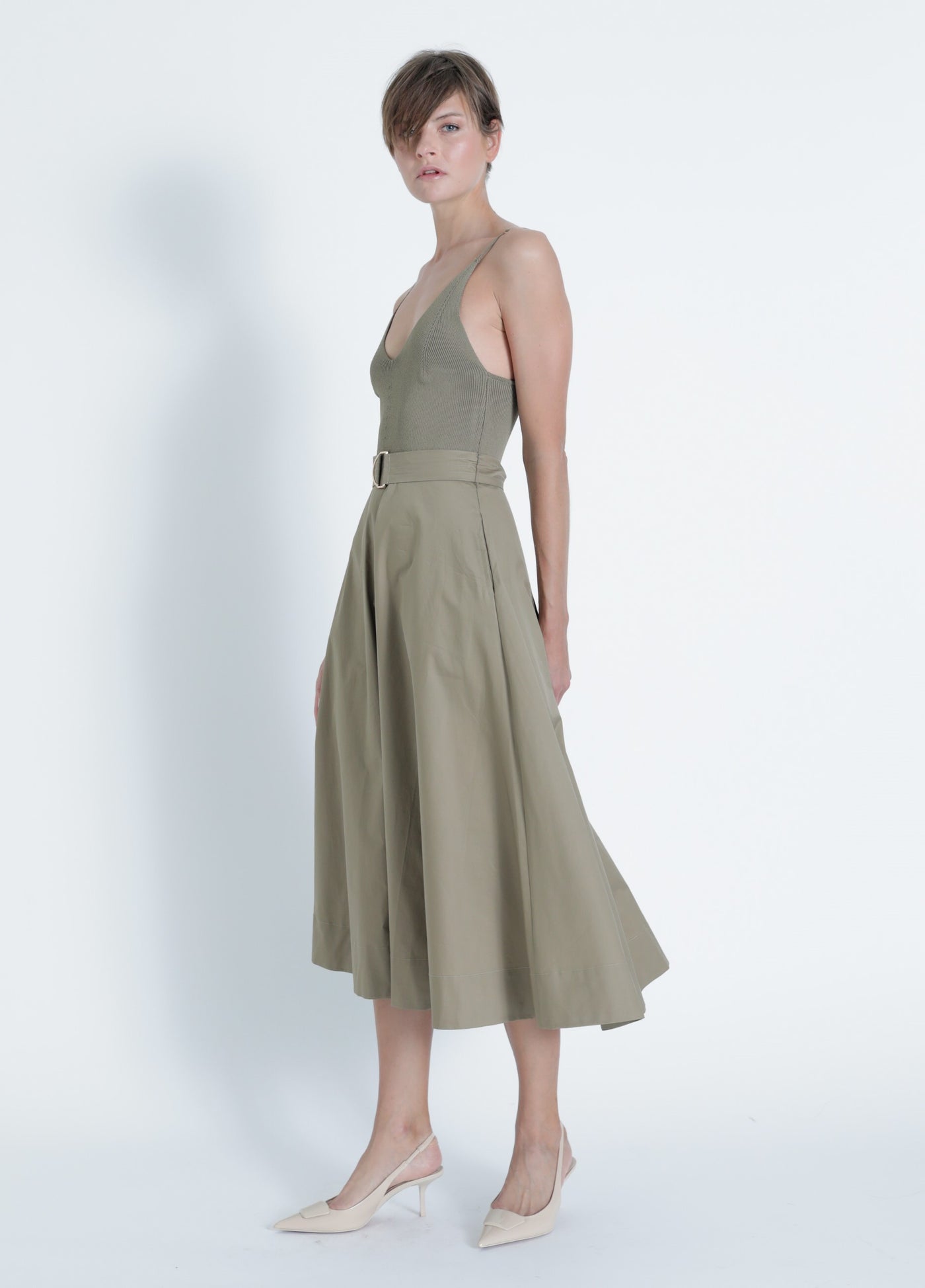 Maria Knit Maxi Dress - Khaki
