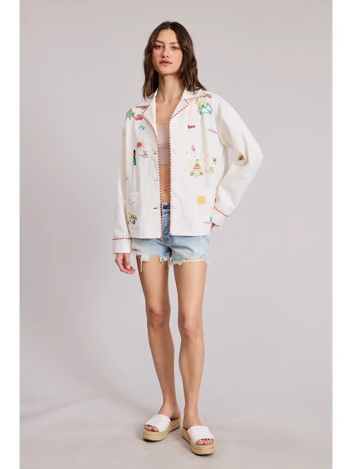 Joshua Embroidered Lightweight Jacket