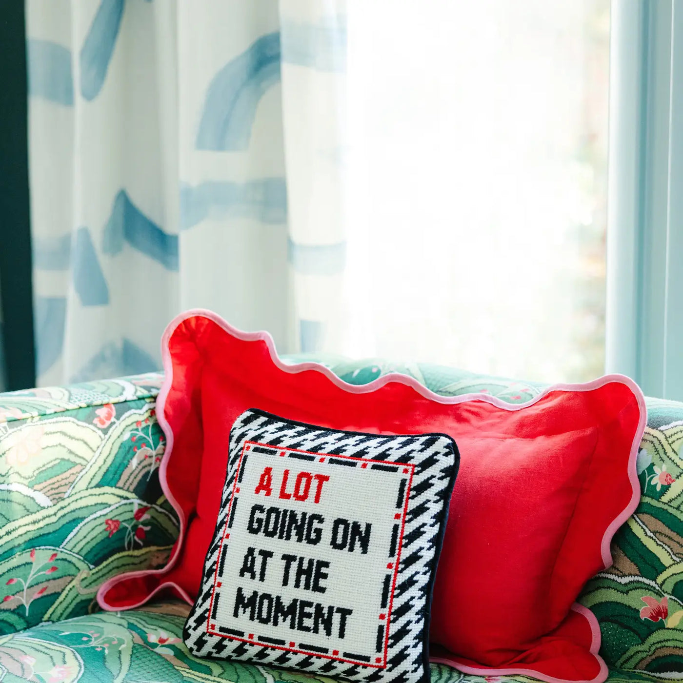 A Lot Going On Needlepoint Pillow