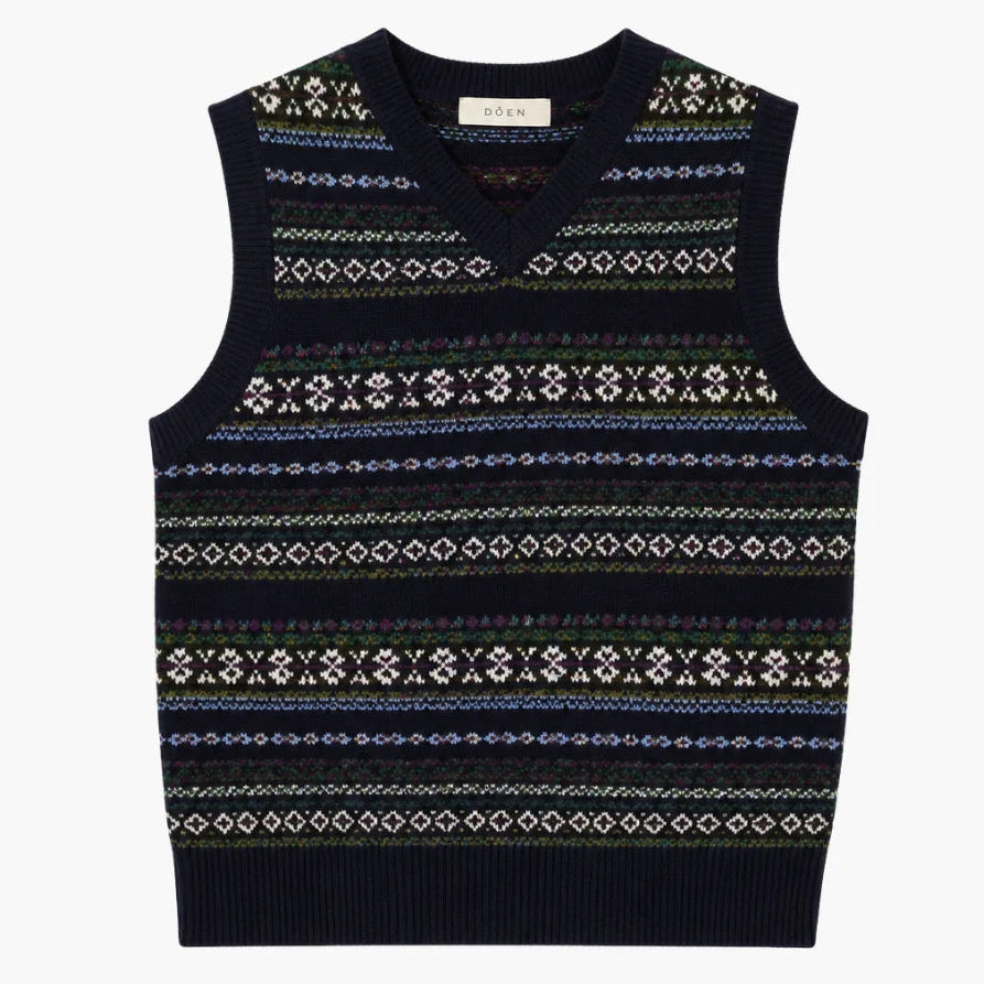 Vincent Vest - Navy Fair Isle