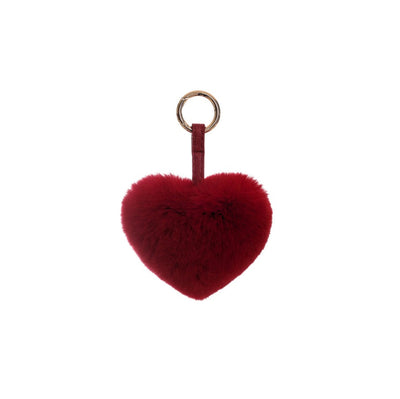 Fur Heart Bag Charm