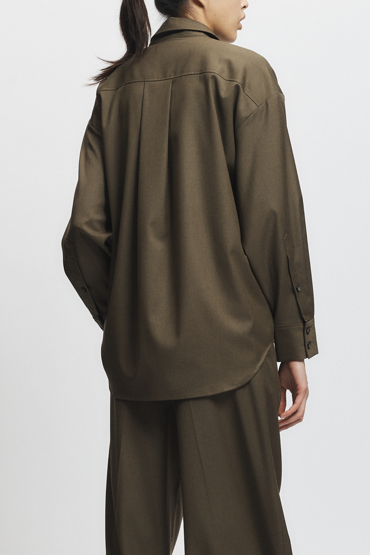 Kinn Oversized Shirt - Olive
