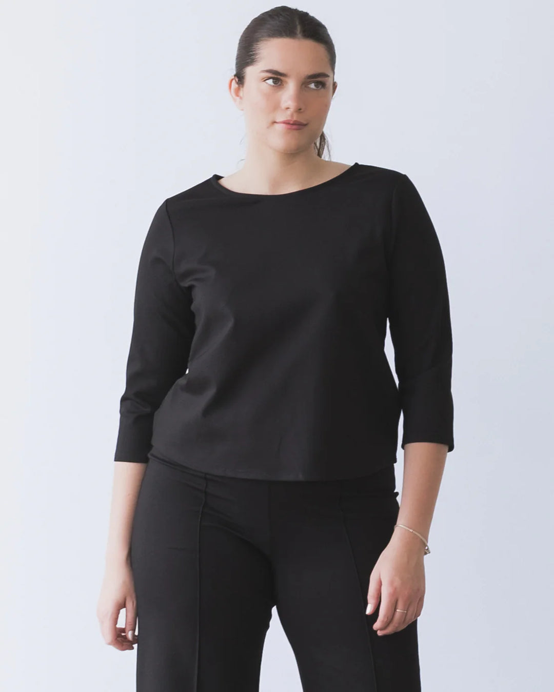 Ponte Knit Top - Chocolate