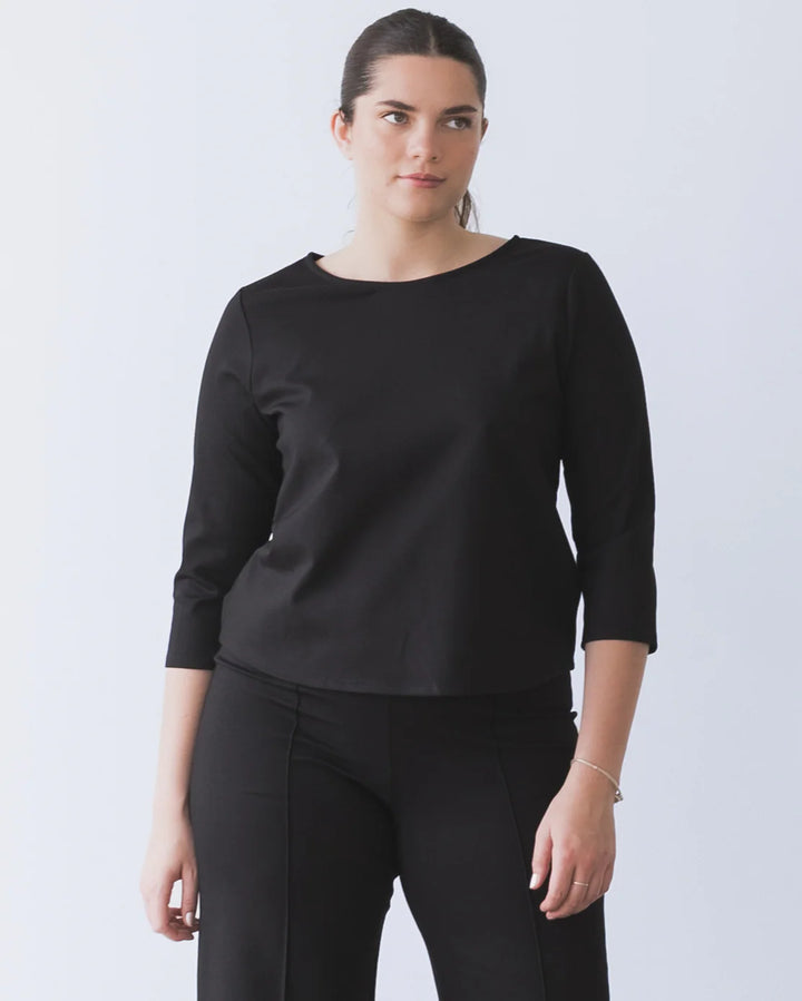 Ponte Knit Top - Chocolate