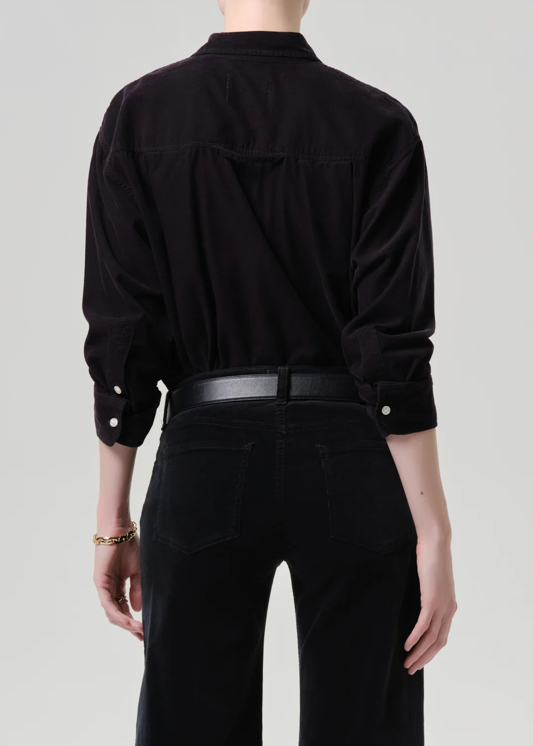 Kayla Shirt Corduroy - Charcoal