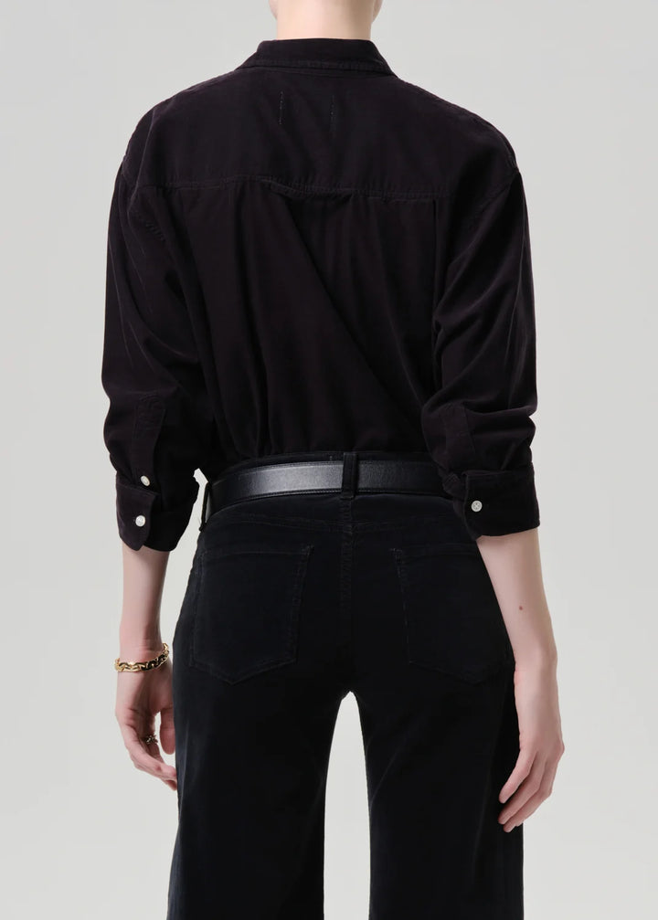 Kayla Shirt Corduroy - Charcoal