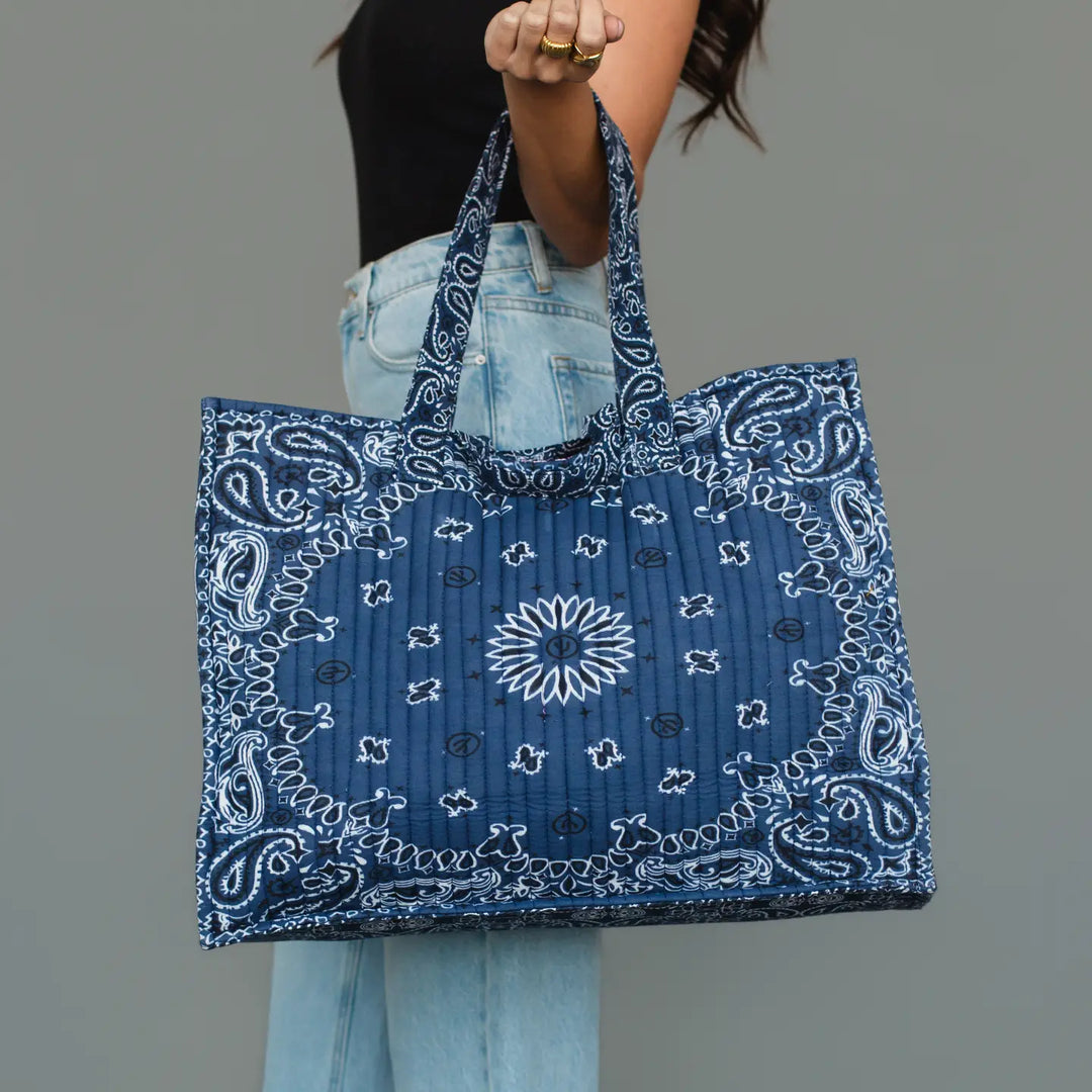 Bandana Tote - Blue