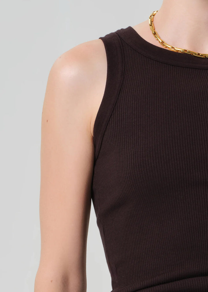 Isabel Rib Tank - Chocolate