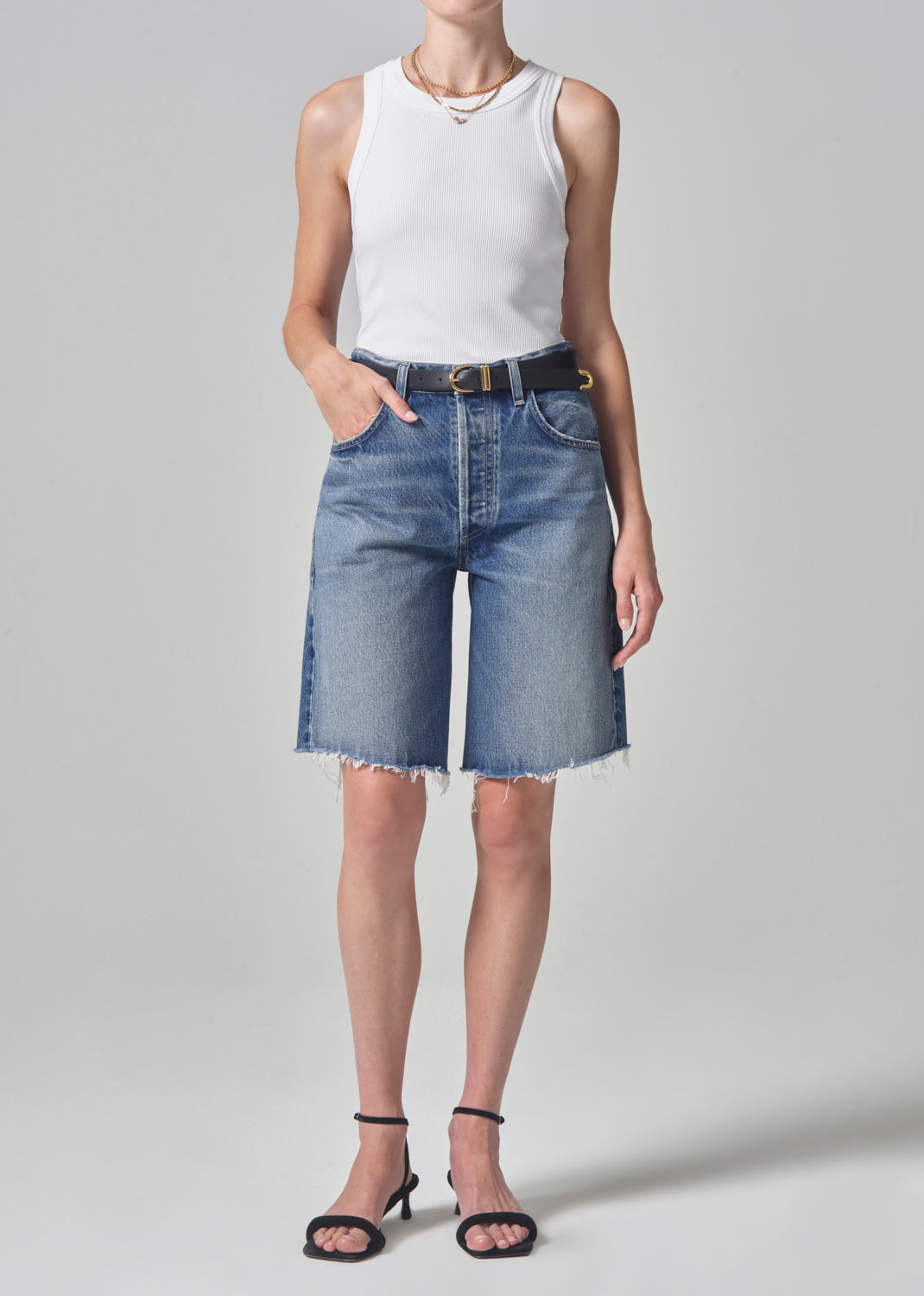 Isabel Rib Tank - White