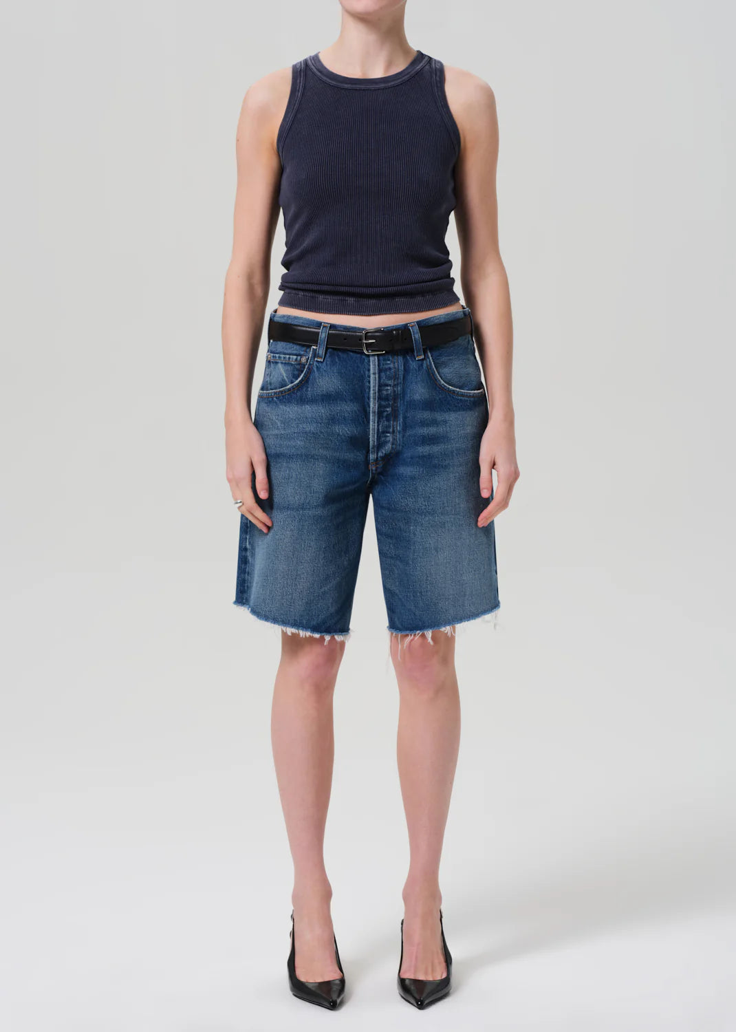 Isabel Rib Tank - Mineral Navy