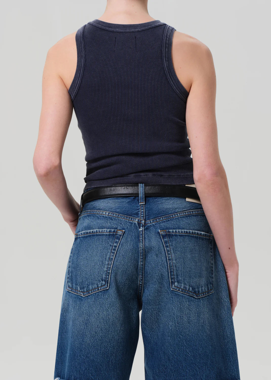 Isabel Rib Tank - Mineral Navy