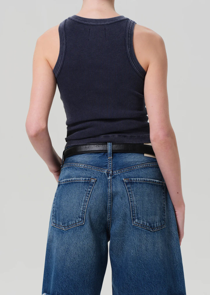 Isabel Rib Tank - Mineral Navy
