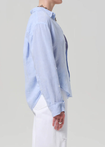 Kayla Shrunken Linen Shirt - Glint