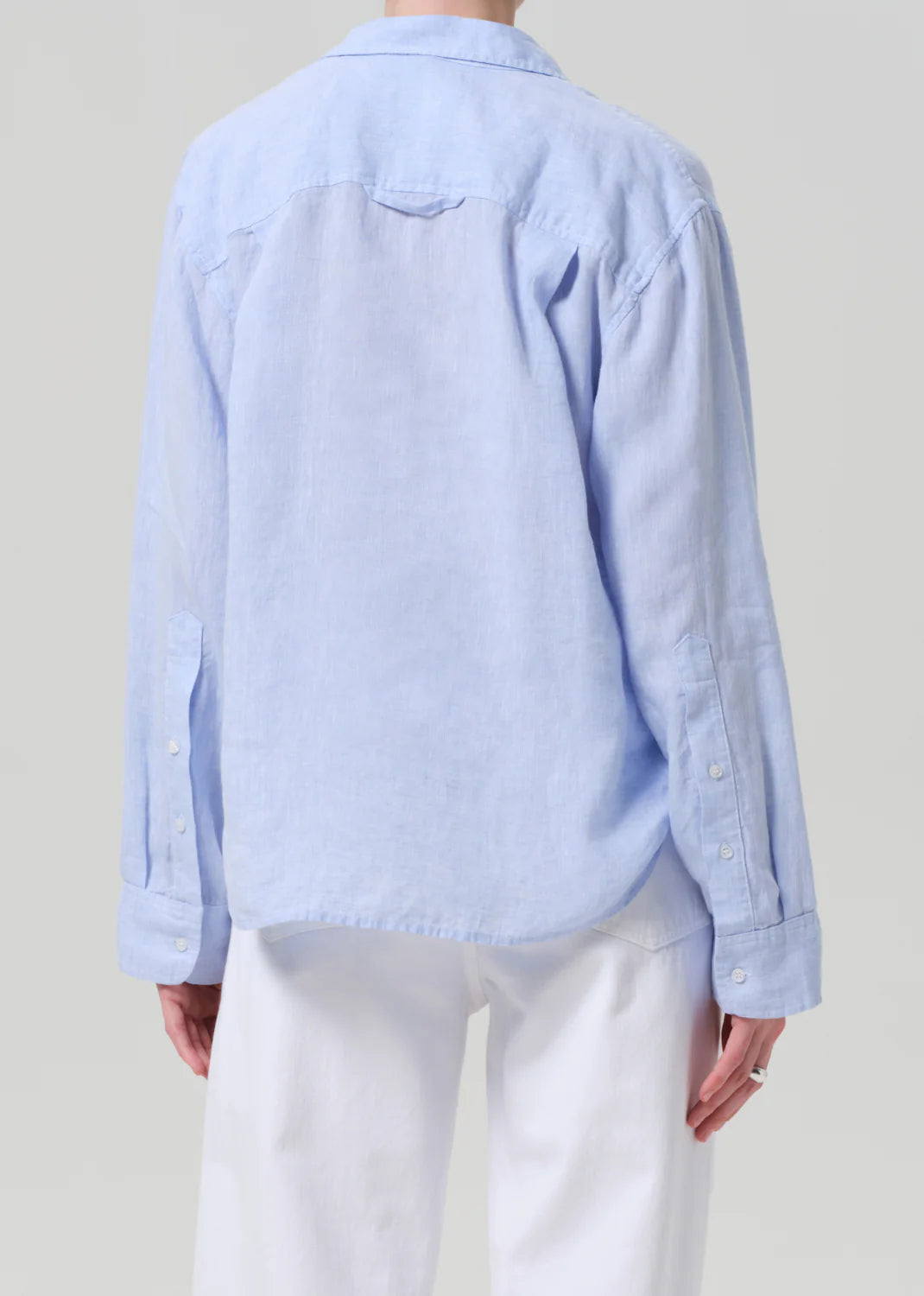 Kayla Shrunken Linen Shirt - Glint