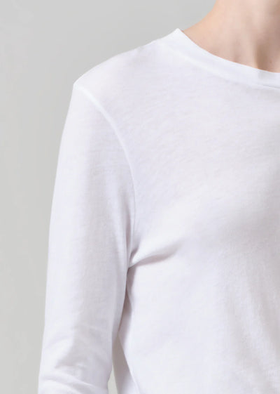 Sabine Cropped Long Sleeve - White