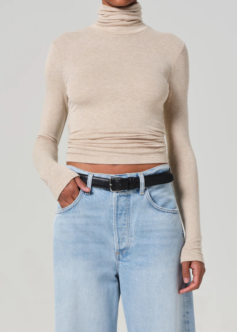 Caradene Turtleneck- Heathered Almond