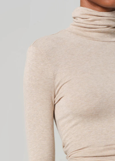 Caradene Turtleneck- Heathered Almond