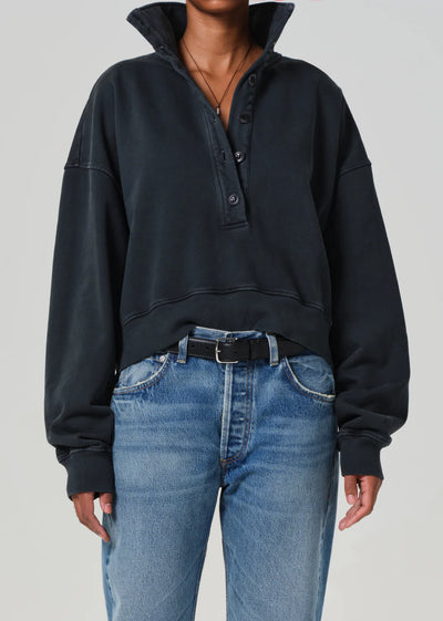 Mirelle Funnel Neck- Charcoal