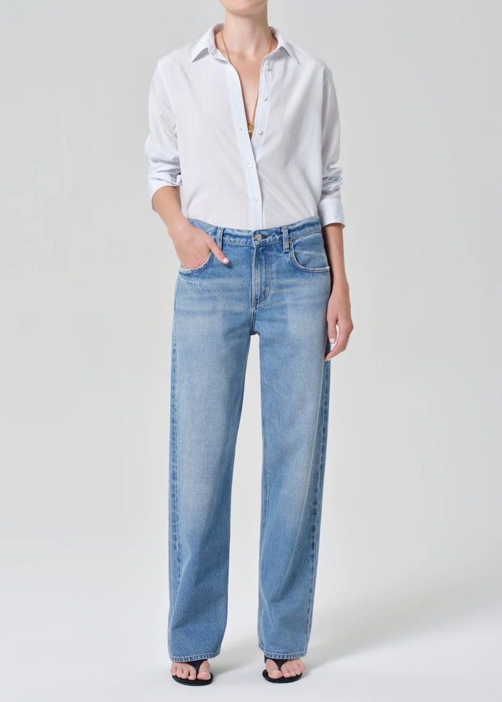 Avni Slim Shirt - Blue Micro Stripe