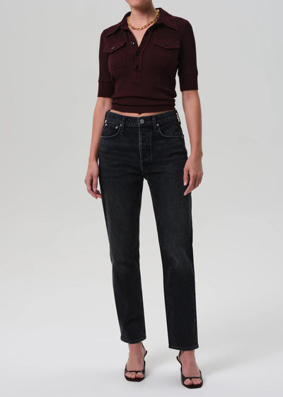 Amina Polo Shirt - Mahogany