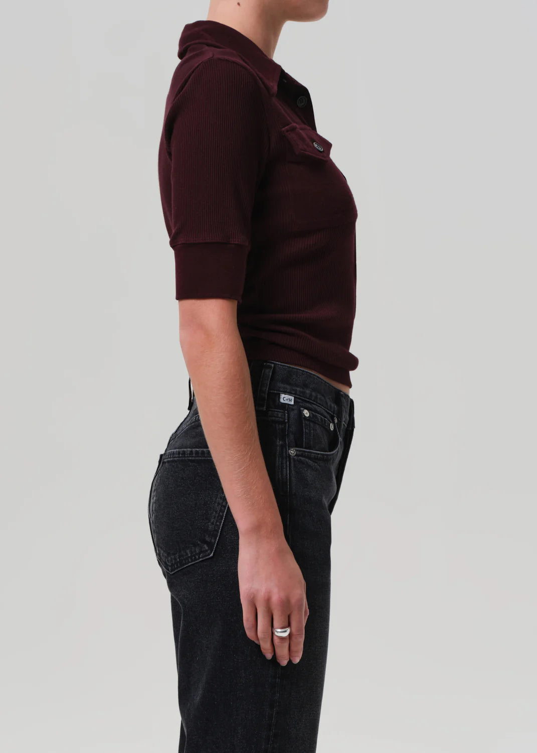 Amina Polo Shirt - Mahogany