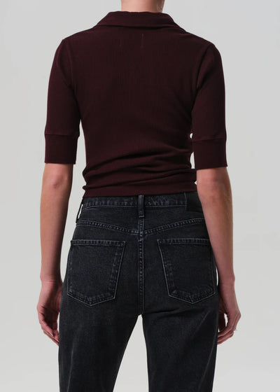 Amina Polo Shirt - Mahogany