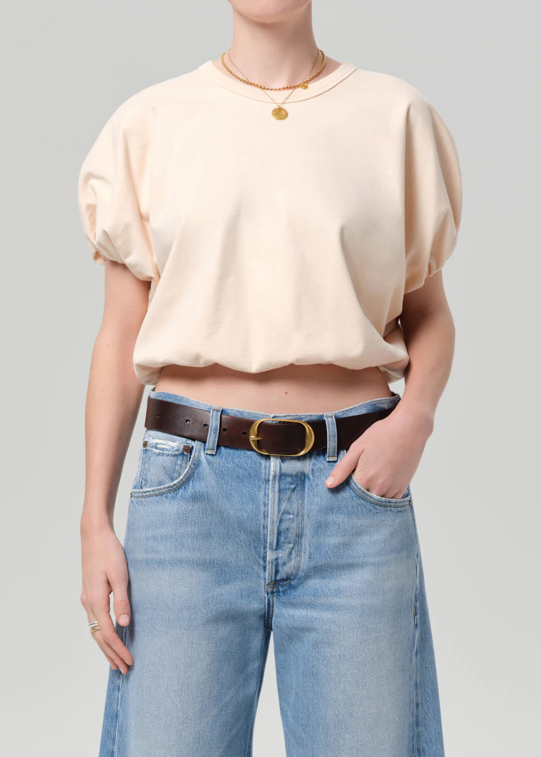 Gia Bubble Tee - Shrimp