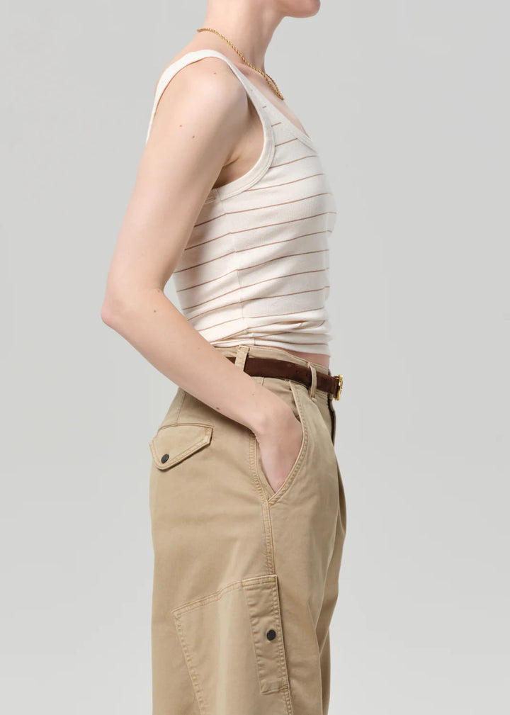 Faye Tank - Golden Pinstripe