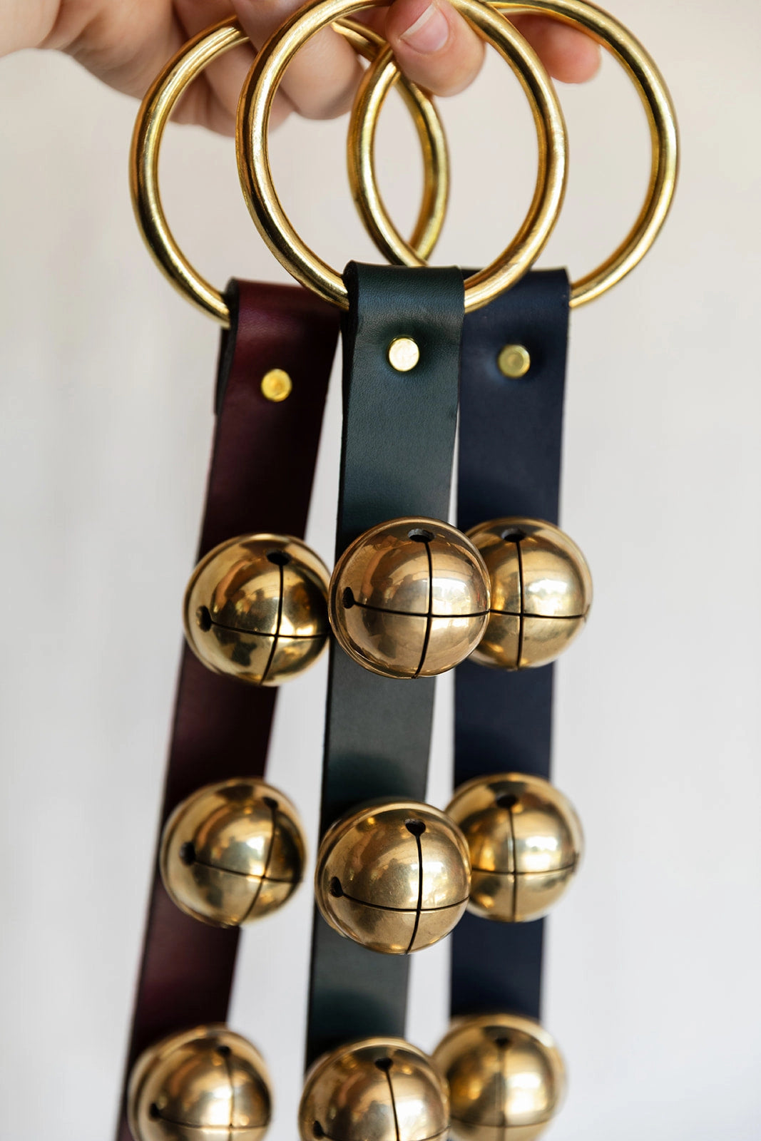 Sleigh Bells w/ Brass Ring - Evergreen