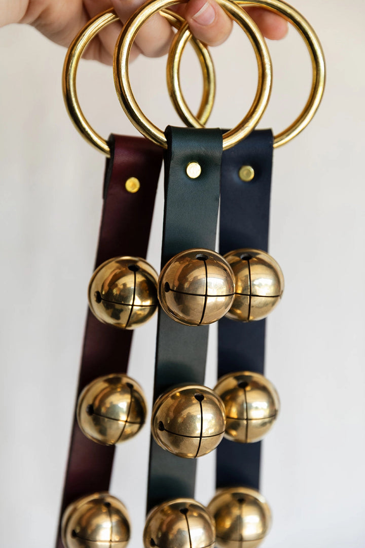 Sleigh Bells w/ Brass Ring - Evergreen