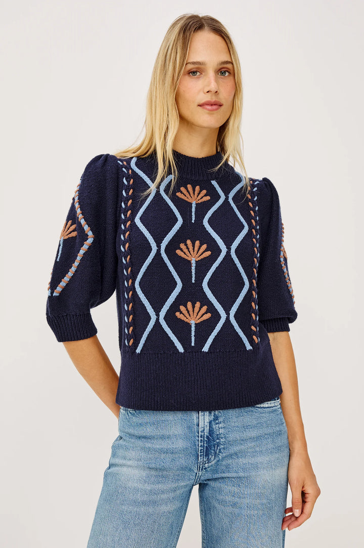Addy Sweater - Floral Cables