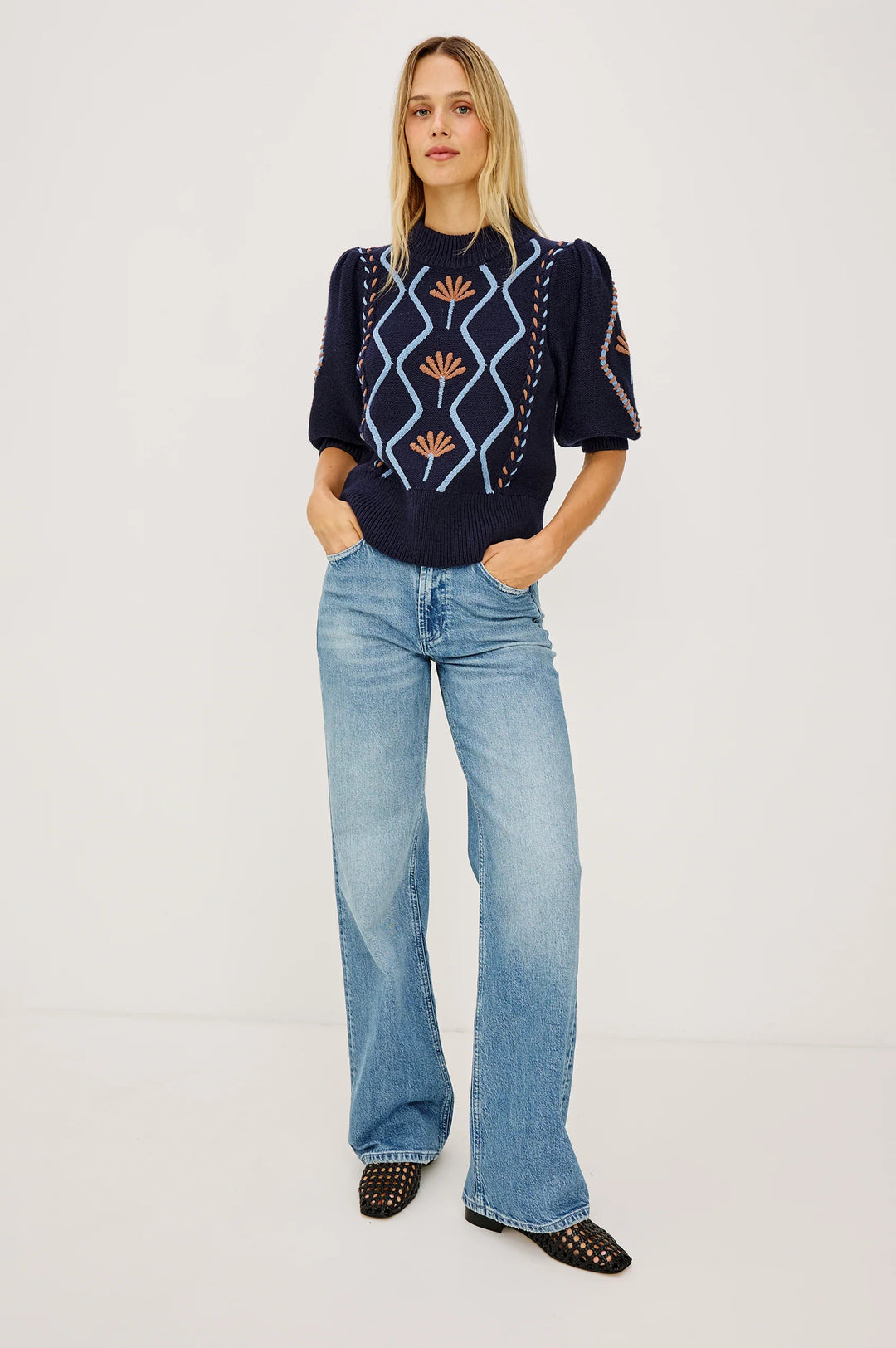 Addy Sweater - Floral Cables