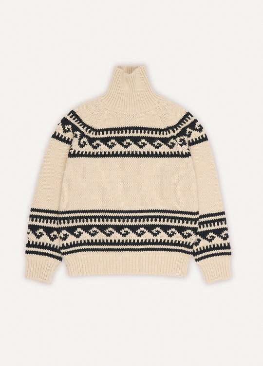 Andy High Neck Sweater - Tan