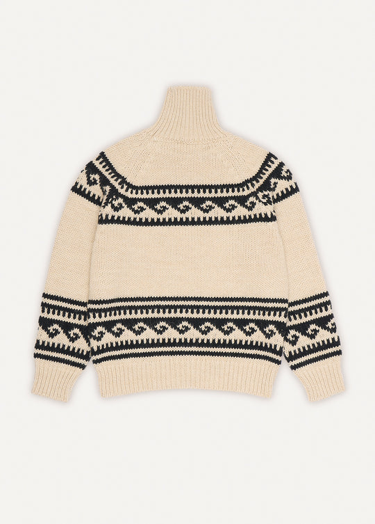 Andy High Neck Sweater - Tan