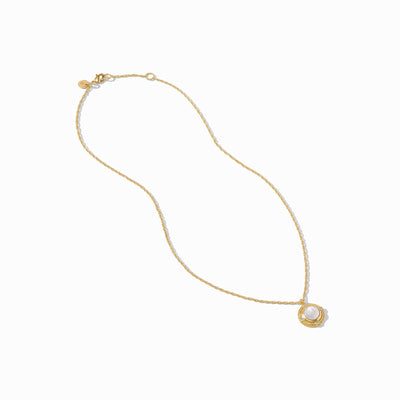Astor Solitaire Necklace - Iridescent Champagne
