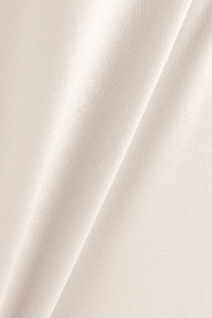 Barb V Neck Shell - Creme