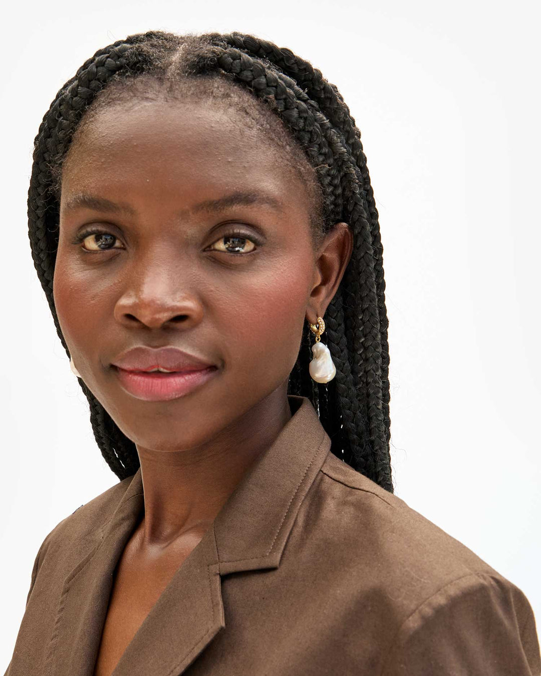 Baroque Pearl Earrings - Vintage Gold